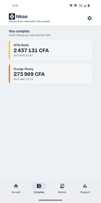Soldes de comptes Nkaa pour MoMo et Orange Money